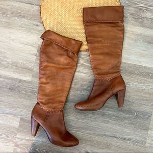 Gentle souls brown leather slouchy‎ boots women’s 6.5
